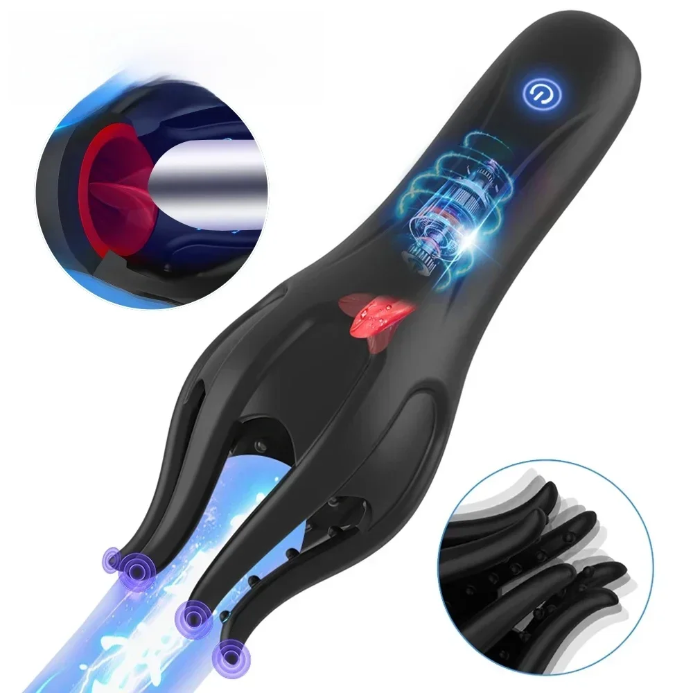 SEVN Male Masturbator Sex Toys for Men, Male Penis Vibrator for Mens with Tongue Licking, Masterbater Adult Sex Toy for Couples Him Gay Women Pleasure