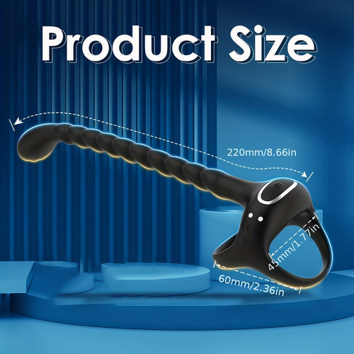 SEVN 3 in 1 Anal Vibrator for Men Prostate Massager Male Vibrator Cock Ring Taint Stimulator Remote Control Anal Beads Adult Sex Toys 