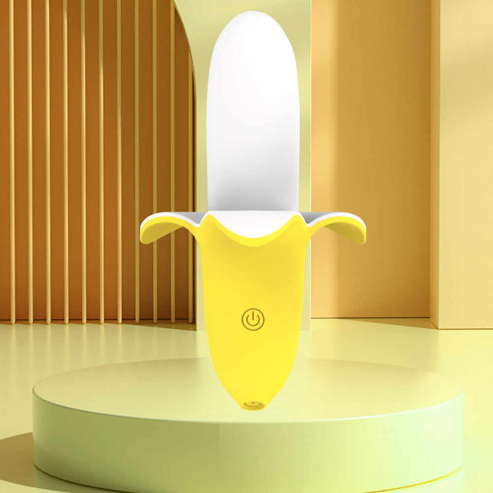 SEVN Banana-Shaped Clitoris Vibrator 10 Vibration Modes G-spot Vaginal Stimulator Soft Silicone Dildo Female Masturbator Cute Adult Sex Toys for Woman 