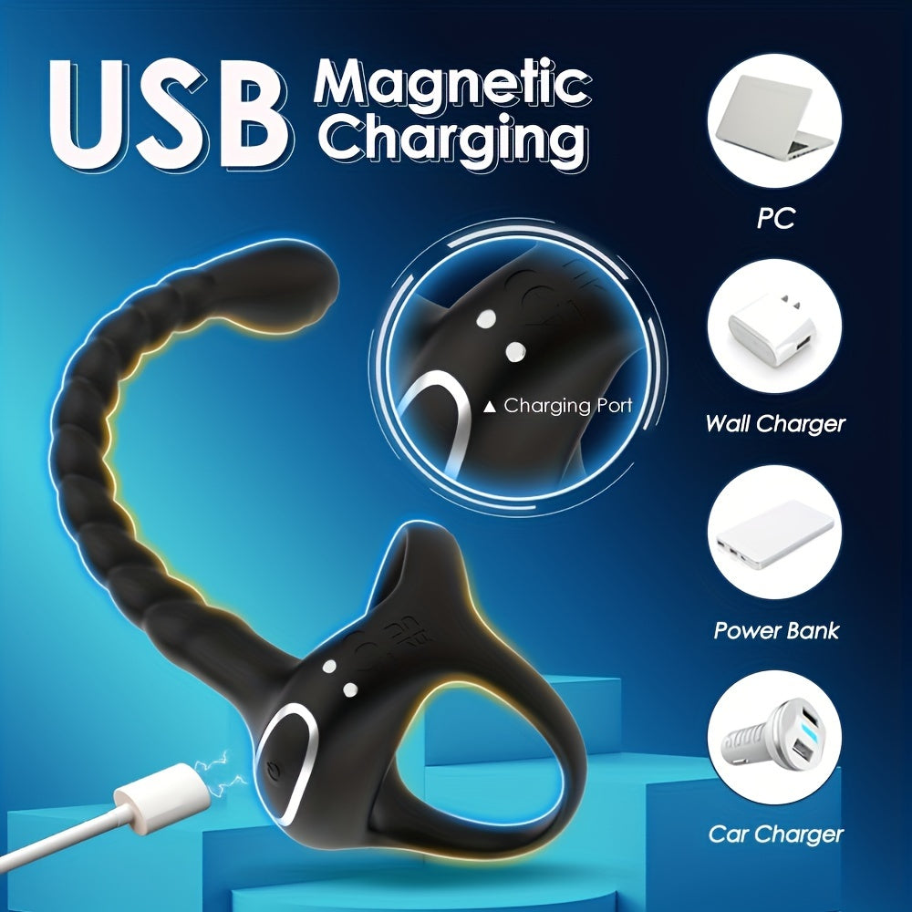 SEVN 3 in 1 Anal Vibrator for Men Prostate Massager Male Vibrator Cock Ring Taint Stimulator Remote Control Anal Beads Adult Sex Toys 