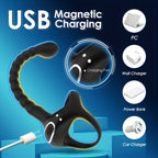 SEVN 3 in 1 Anal Vibrator for Men Prostate Massager Male Vibrator Cock Ring Taint Stimulator Remote Control Anal Beads Adult Sex Toys 