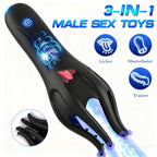 SEVN Male Masturbator Sex Toys for Men, Male Penis Vibrator for Mens with Tongue Licking, Masterbater Adult Sex Toy for Couples Him Gay Women Pleasure